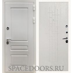 Входная дверь REX Премиум H белая ФЛ-289 Белый ясень