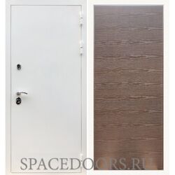 Входная дверь REX 5 белая шагрень венге поперечный гладкая