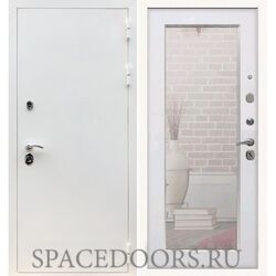 Входная дверь REX 5 белая шагрень пастораль белый ясень