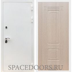 Входная дверь REX 5 белая шагрень ФЛ-2 беленый дуб 6мм