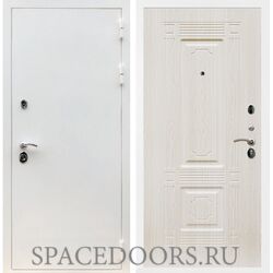 Входная дверь REX 5 белая шагрень ФЛ-2 беленый дуб 16мм
