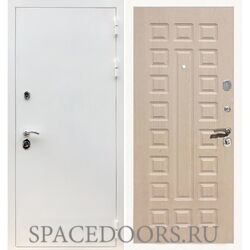 Входная дверь REX 5 белая шагрень ФЛ-183 беленый дуб