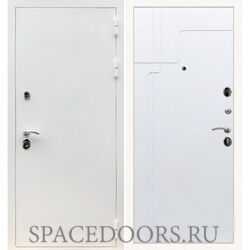 Входная дверь REX 5 белая шагрень ФЛ-246 силк сноу