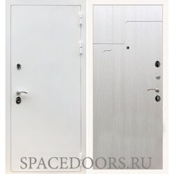 Входная дверь REX 5 белая шагрень ФЛ-246 лиственница беж