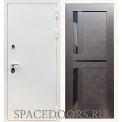 Входная дверь REX 5 белая шагрень сб-18 венге черное стекло