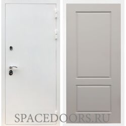 Входная дверь REX 5 белая шагрень ФЛ-117 софт грей