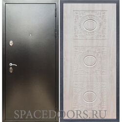 Входная дверь REX 5 (антик серебро) д-18 сосна белая