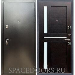 Входная дверь REX 5 (антик серебро) сб-18 венге белое стекло