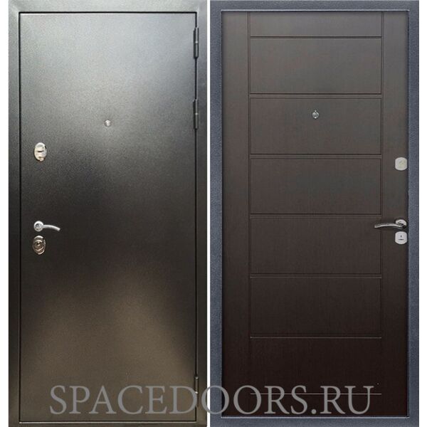 Входная дверь REX 5 (антик серебро) сити 6 мм венге