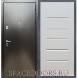 Входная дверь REX 5 (антик серебро) сити 16 мм ясень белый