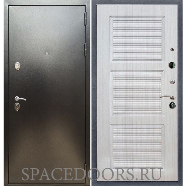 Входная дверь REX 5 (антик серебро) ФЛ-1 Сандал светлый