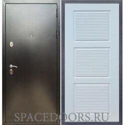 Входная дверь REX 5 (антик серебро) ФЛ-1 силк сноу