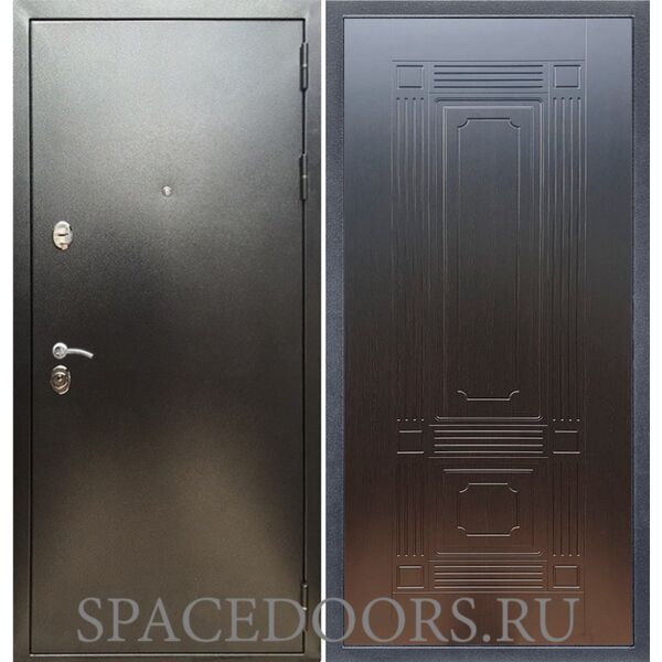 Входная дверь REX 5 (антик серебро) ФЛ-2 венге 6 мм