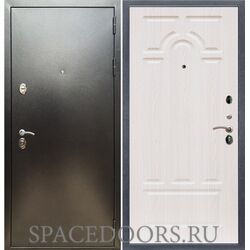 Входная дверь REX 5 (антик серебро) ФЛ-58 Беленый дуб