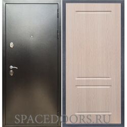 Входная дверь REX 5 (антик серебро) ФЛ-117 беленый дуб
