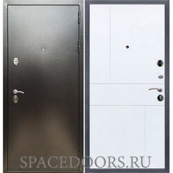Входная дверь REX 5 (антик серебро) ФЛ-290 силк сноу