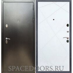Входная дверь REX 5 (антик серебро) ФЛ-291 силк сноу