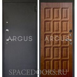 Входная металлическая дверь Аргус ЛЮКС ПРО ШОКОЛАД ДУБ ЗОЛОТОЙ/ЧЕРНЫЙ ШЕЛК