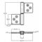 Morelli CH-S 85X82 SC, петля карточная универсальная, цвет - хром матовый