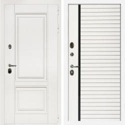 Входная дверь Афина Белый Мат + Агата