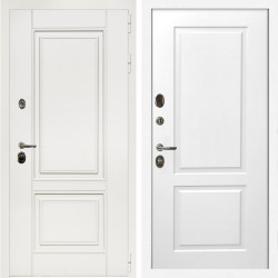 Входная дверь Афина Белый Мат + ФЛ-117 белый матовый