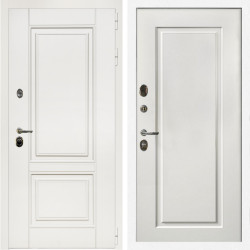 Входная дверь Афина Белый Мат + ФЛ-119 белый матовый