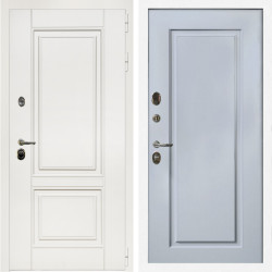 Входная дверь Афина Белый Мат + ФЛ-119 силк маус