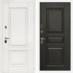 Входная дверь Афина Белый Мат + Классика венге