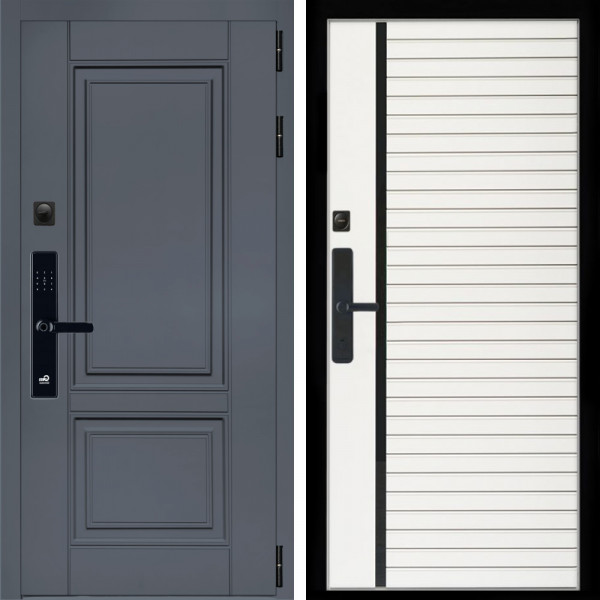 Входная дверь Афина Графит SMART + Агата