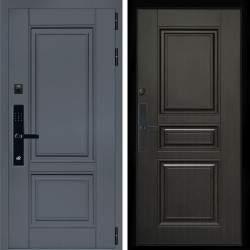 Входная дверь Афина Графит SMART + Классика венге