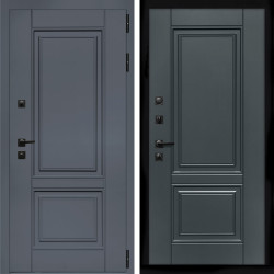 Входная дверь Афина Графит + ФЛ-117 с полосками графит