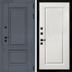 Входная дверь Афина Графит + ФЛ-119 белый матовый