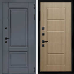 Входная дверь Афина Графит + ФЛ-39 эко дуб