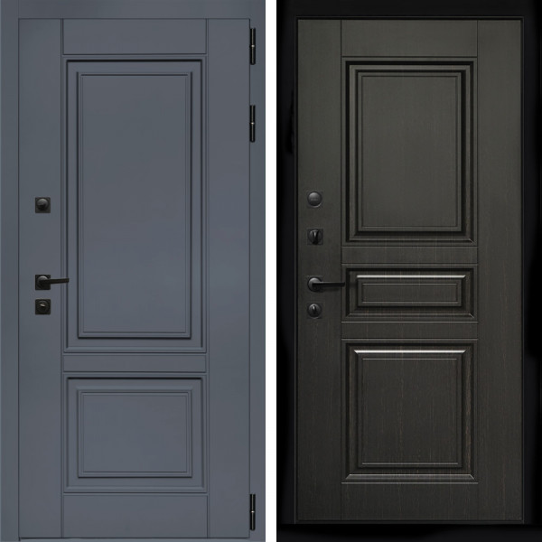 Входная дверь Афина Графит + Классика венге