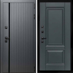 Входная дверь Интеко Агат графит ФЛ-117 Графит софт с полосками