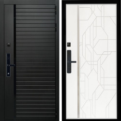 Входная дверь Агат SMART + Эверест нерж белый матовый