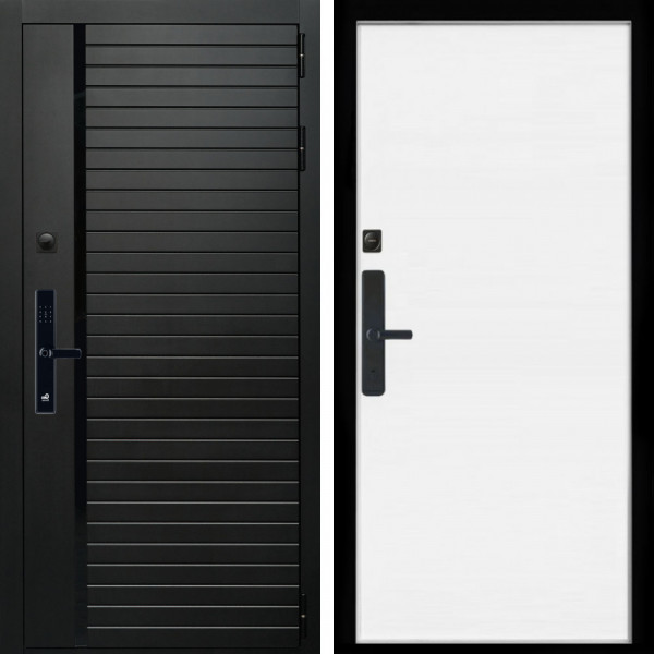 Входная дверь Агат SMART + Гладкая белый матовый