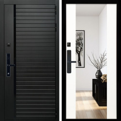 Входная дверь Агат SMART + Зеркало сб-16 белый матовый