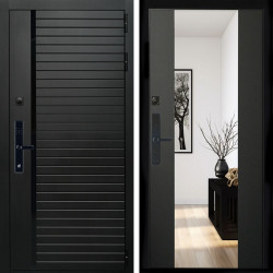 Входная дверь Агат SMART + Зеркало сб-16 черный кварц