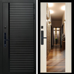 Входная дверь Агат SMART + Зеркало СБ-16 сандал белый