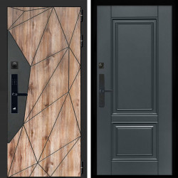 Входная дверь Авангард SMART + ФЛ-117 с полосками графит