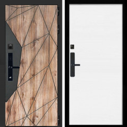 Входная дверь Авангард SMART + Гладкая белый матовый