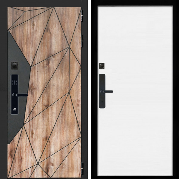 Входная дверь Авангард SMART + Гладкая белый матовый