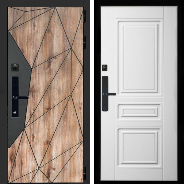 Входная дверь Авангард SMART + Классика белый матовый