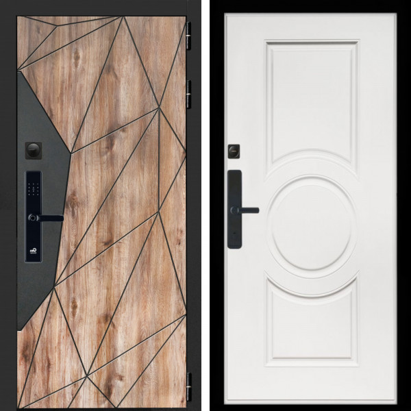 Входная дверь Авангард SMART + МС-100 белый матовый