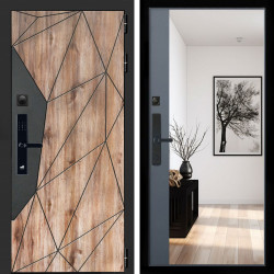 Входная дверь Авангард SMART + Зеркало панорама Графит