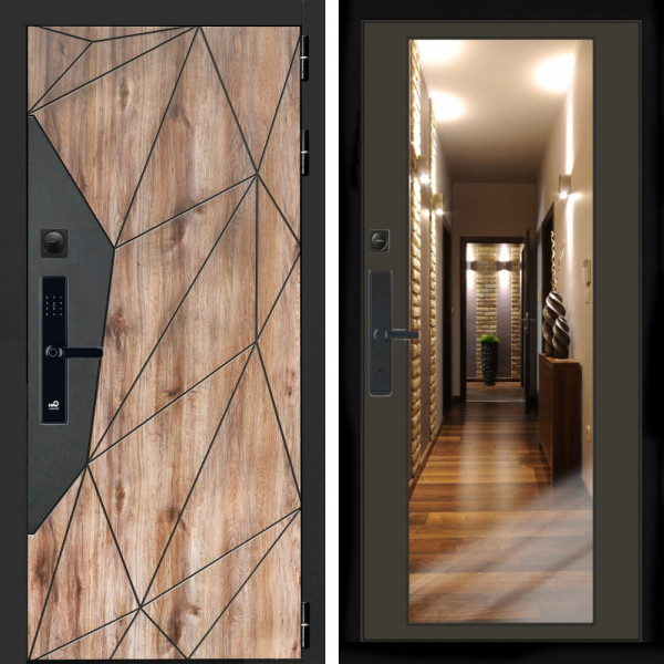 Входная дверь Авангард SMART + Зеркало венге