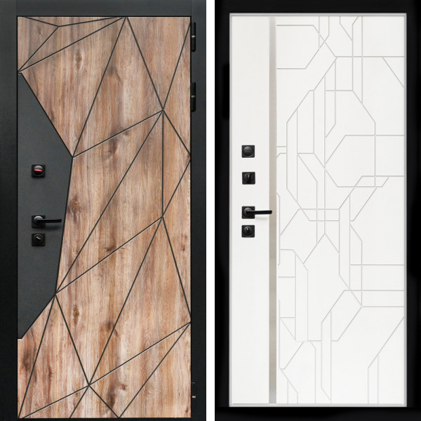 Входная дверь Авангард + Эверест нерж белый матовый