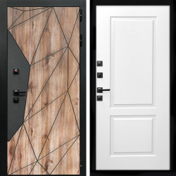 Входная дверь Авангард + ФЛ-117 белый матовый