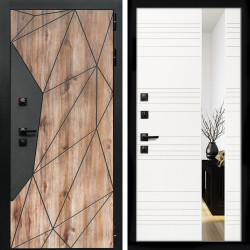 Входная дверь Авангард + Сити белый матовый